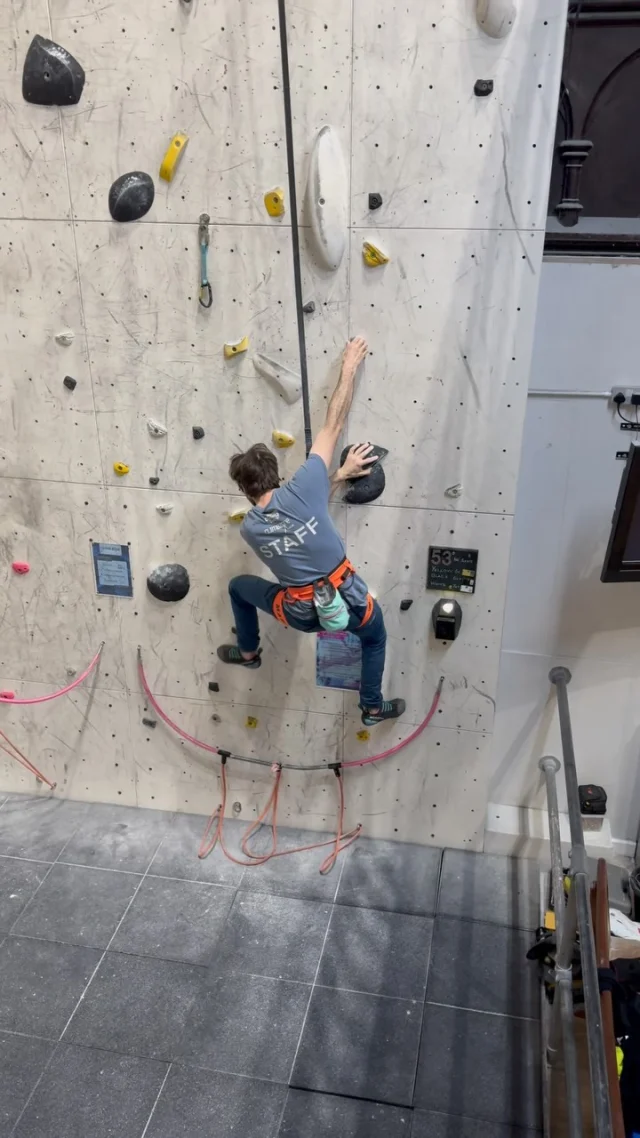 Coming at you with more Beta for the new Auto-Belays. ⠀
⠀
Here is Calum, one of our setters, climbing his Black on Panel 53. ⠀
⠀
Go and get it and enjoy the new routes.